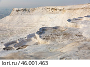 White terraced baths of Pamukkale thermal springs, Turkey. Стоковое фото, фотограф Яков Филимонов / Фотобанк Лори