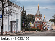 Russia, Yaroslavl city. Alexander Nevsky Chapel, Andropova Street, Golden Ring. Стоковое фото, фотограф Photojuli / Фотобанк Лори