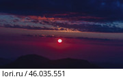 A timelapse of the sunset over the sea, captured from high in the mountains. The delicate pink and purple hues create a romantic atmosphere. Таймлапс заката над морем, снятый высоко в горах. Нежные розовые и фиолетовые оттенки создают романтическую атмосферу. Стоковое видео, видеограф Валерий Тесаков / Фотобанк Лори