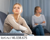 Portrait of upset teenager schoolgirl. Стоковое фото, фотограф Яков Филимонов / Фотобанк Лори