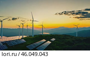 Solar cell or solar panel Modern technology for energy revolution, Alternative source for preserving the environment, Blue tint photovoltaic module. Caring for the environment. Стоковое AI-видео, аниматор ALLA YURTAYEVA / Фотобанк Лори