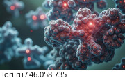 Close up of a cell with a red glowing spot. Стоковое AI-видео, аниматор Sergey Grishin / Фотобанк Лори
