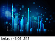 Blue stock market chart showing decreasing values with digital binary code background. Стоковое AI-изображение, AI-художник Иван Рябоконь / Фотобанк Лори