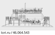 Industrial tank with valves. Seamless animation. Стоковая анимация, аниматор Кирилл Черезов / Фотобанк Лори