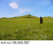 Курганы в степи Республики Хакасия. Стоковое фото, фотограф Евгения Солдатова / Фотобанк Лори