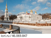 Санкт-Петербург. Район Семимостье. Вид Никольского морского собора (2011 год). Стоковое фото, фотограф Александр Алексеев / Фотобанк Лори