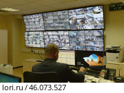 В помещении координации производственного комплекса в международном аэропорту Домодедово (2020 год). Редакционное фото, фотограф Free Wind / Фотобанк Лори