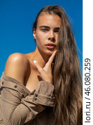 Portrait of a young beautiful girl. Стоковое фото, фотограф Андрей Аркуша / Фотобанк Лори