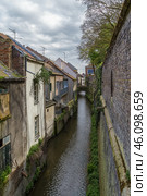 canal in Amiens, France (2016 год). Стоковое фото, фотограф Boris Breytman / Фотобанк Лори
