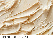 Beige cream texture background. Body lotion swipe swatch. Skincare mask. Cosmetic face serum smudge. Moisturizer smooth smear. Trendy bio selfcare beauty product. Peptides, ceramides, retinol. CC, BB. Стоковое AI-изображение, AI-художник Евгений Демидюк / Фотобанк Лори