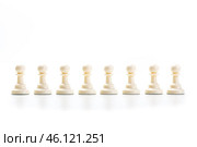 Chess game or chess pieces with white background. Стоковое фото, фотограф Сергей Толмачёв / Фотобанк Лори