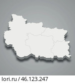 3d isometric map of Gabrovo is a province of Bulgaria. Стоковая иллюстрация, иллюстратор Максим Гребешков / Фотобанк Лори