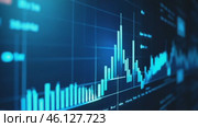 Graph with blue lines and red dots. Стоковое AI-видео, аниматор Sergey Grishin / Фотобанк Лори