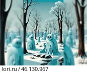 Смертельная зима. Стоковое AI-изображение, AI-художник Екатерина Сергеевна Погорельская / Фотобанк Лори