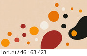 Freeform Abstract Circle Design in Vibrant Orange and Red Tones. Стоковое AI-изображение, AI-художник Елена Высокова / Фотобанк Лори