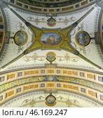Saint Petersburg Stieglitz State Academy of Art and Design (St. Petersburg, Russia). Russian museum hall Antechamber, painted ceiling vaults. Стоковое фото, фотограф Елена  Попкова / Фотобанк Лори