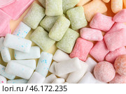 Different chewing gums as background. Стоковое фото, фотограф Pixel_shot / Фотобанк Лори