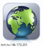 Земля. Земной шар. Глобус. 3Д. Earth. The globe. Globus. 3D. Стоковое AI-изображение, AI-художник Гер Олег / Фотобанк Лори
