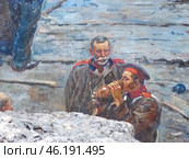 Фрагмент панорамы "Оборона Севастополя 1854-1855 гг." Россия, Севастополь, Исторический бульвар, 10. (2019 год). Редакционное фото, фотограф Сергей Елизарьев / Фотобанк Лори