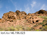 Песчанник горы Богдо (Астраханская область,  Богдинско-Баскунчакский заповедник ) Стоковое фото, фотограф Павел Просянов / Фотобанк Лори