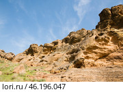 Песчанник горы Богдо (Астраханская область,  Богдинско-Баскунчакский заповедник ) Стоковое фото, фотограф Павел Просянов / Фотобанк Лори