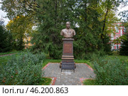 Санкт-Петербург. Стрельна. Троицкая Сергиева Приморская пустынь.Бюст Михаил Николаевич Галкин-Вракской. Редакционное фото, фотограф Литвяк Игорь / Фотобанк Лори