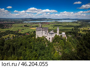 Neuschwanstein Castle Bavarian Alps Germany (2017 год). Стоковое фото, фотограф Андрей Армягов / Фотобанк Лори