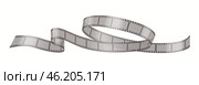 Curved film strip isolated on white background. Стоковая иллюстрация, иллюстратор Андрей Апоев / Фотобанк Лори