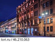 Московский банкирский дом И.В. Юнкер и К., Невский проспект, Санкт-Петербург. Редакционное фото, фотограф Baturina Yuliya / Фотобанк Лори