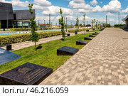 Аллея городов Героев и воинской славы на мемориале Славы в Ростовской области (2023 год). Редакционное фото, фотограф Владимир Ушаров / Фотобанк Лори