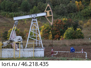 Республика Татарстан. Нефтяной станок-качалка. Стоковое фото, фотограф Егор Алеев / ТАСС / Фотобанк Лори