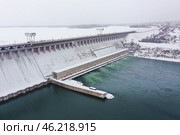 Иркутская область. Братск. Плотина Братской гидроэлектростанции (2022 год). Стоковое фото, фотограф Александр Рюмин / ТАСС / Фотобанк Лори