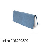 Concept diary with blue cover isolated on white background. Стоковое фото, фотограф Елена  Попкова / Фотобанк Лори