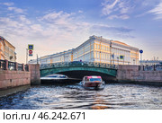 Певческий мост, река Мойка, Санкт-Петербург. Стоковое фото, фотограф Baturina Yuliya / Фотобанк Лори