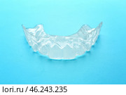 Occlusal splint on color background. Стоковое фото, фотограф Pixel_shot / Фотобанк Лори