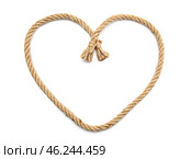 Frame made of rope on white background. Стоковое фото, фотограф Pixel_shot / Фотобанк Лори