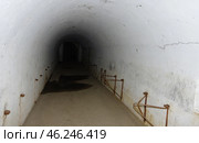 Потерна Пятого форта Брест-Литовской крепости. Брест, Беларусь (2020 год). Редакционное фото, фотограф Алексей Иванов / Фотобанк Лори