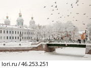 Зима в Санкт-Петербурге. Семимостье (2010 год). Стоковое фото, фотограф Александр Алексеев / Фотобанк Лори