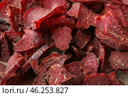Spicy beef jerky as background. Стоковое фото, фотограф Pixel_shot / Фотобанк Лори
