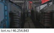Coal Preparation Plant Screening. Coal Washing Equipment, Mineral Processing, Coal Enrichment Technology Industrial Mining Machinery, Raw Ore Separation Heavy Industry Production. On Belt conveyor. Стоковое видео, видеограф Сергей Тимофеев / Фотобанк Лори
