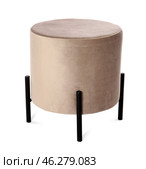 Stylish pouf on white background. Стоковое фото, фотограф Pixel_shot / Фотобанк Лори