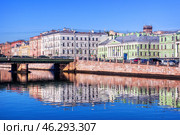 Дом купчихи Кукановой, Семеновский мост, река Фонтанка, Санкт-Петербург. Стоковое фото, фотограф Baturina Yuliya / Фотобанк Лори