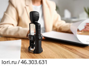 Stamp on table of notary public in office. Стоковое фото, фотограф Pixel_shot / Фотобанк Лори