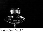 Pieces of coal for hookah on black background. Стоковое фото, фотограф Pixel_shot / Фотобанк Лори
