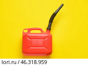 Plastic jerrycan on color background. Стоковое фото, фотограф Pixel_shot / Фотобанк Лори