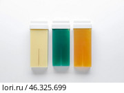 Liposoluble wax cartridges on white background. Стоковое фото, фотограф Pixel_shot / Фотобанк Лори