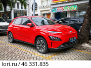 Hyundai Kona Electric. Редакционное фото, фотограф Art Konovalov / Фотобанк Лори