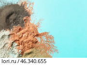 Cosmetic clays on color background. Стоковое фото, фотограф Pixel_shot / Фотобанк Лори