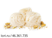 Tasty Turkish Pismaniye on white background. Стоковое фото, фотограф Pixel_shot / Фотобанк Лори