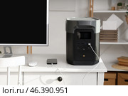 Comfortable workspace with modern computer and portable power station. Стоковое фото, фотограф Pixel_shot / Фотобанк Лори